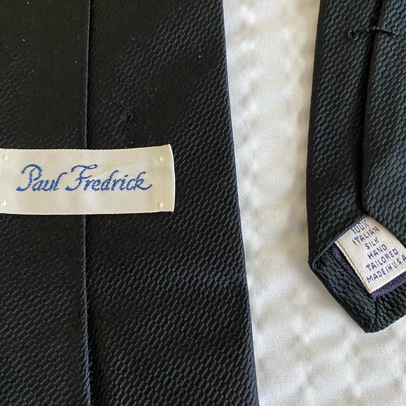 Tie Men’s Black 100% Italian Silk Hand Taylor’s - Picture 3 of 3